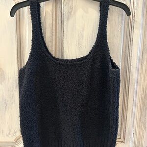 Skims cozy boucle knit tank, black size 2X-3X (16-18)